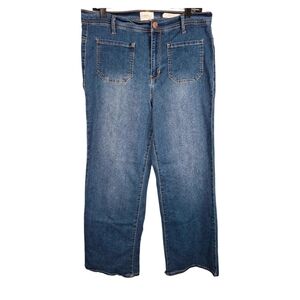 Angels Forever Young Everflex Patch Pocket Wide Leg Jeans Women's Size 14/32
